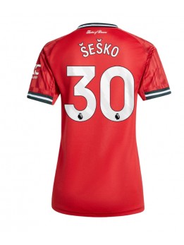 Billige Manchester United Benjamin Sesko #30 Hjemmedrakt Dame 2025-26 Kortermet